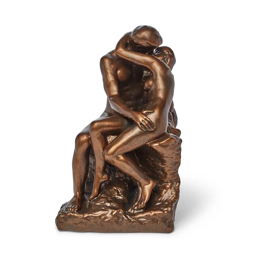 The Kiss Bronze-Toned Sculpture