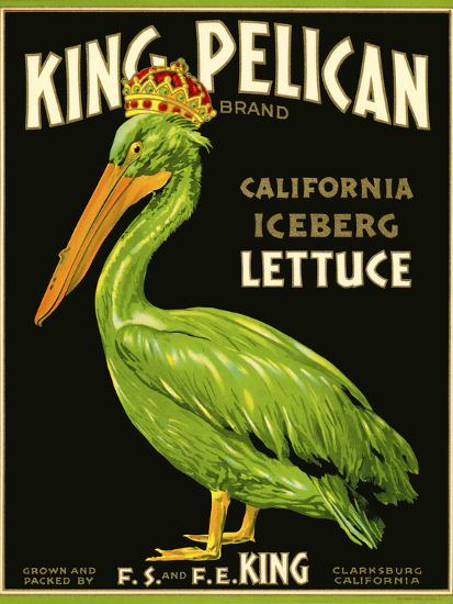 King Pelican Brand Lettuce - c. 1920s